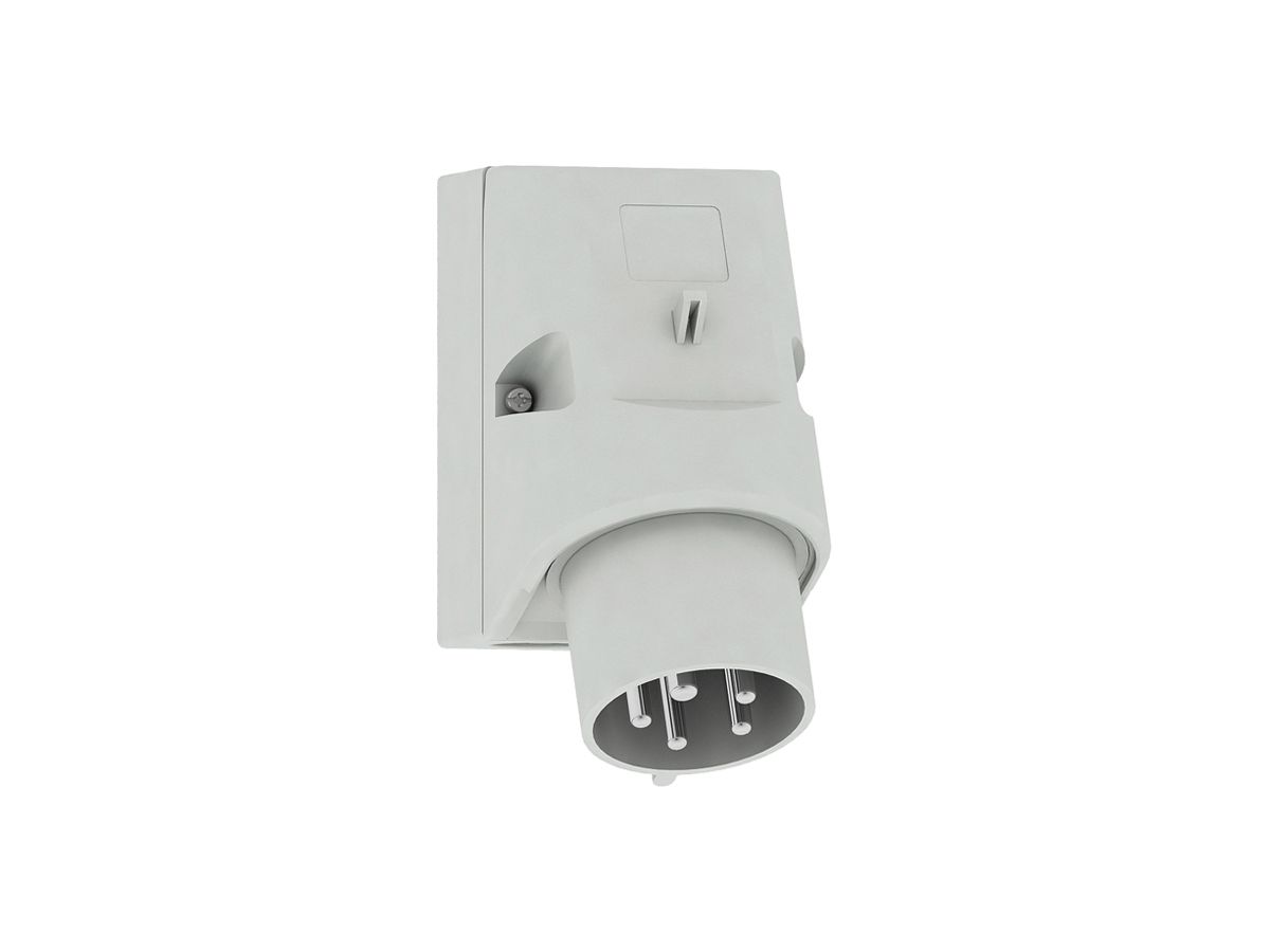 AP-Wandgerätestecker Bals CEE Q-C TE 16A 5P >50V 1h IP44 Ni 83×126mm