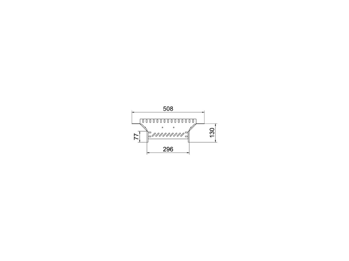 T-Abgang BET RAA 60×300mm Stahl bandverzinkt