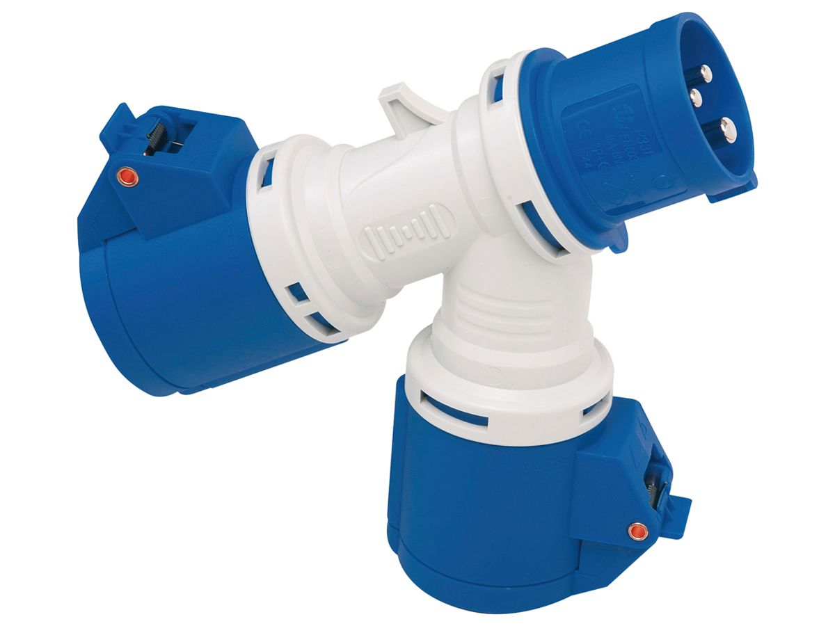 Kreuzverteiler Brennenstuhl 1×Stecker CEE16/3 2×Kupplung CEE16/3 IP44