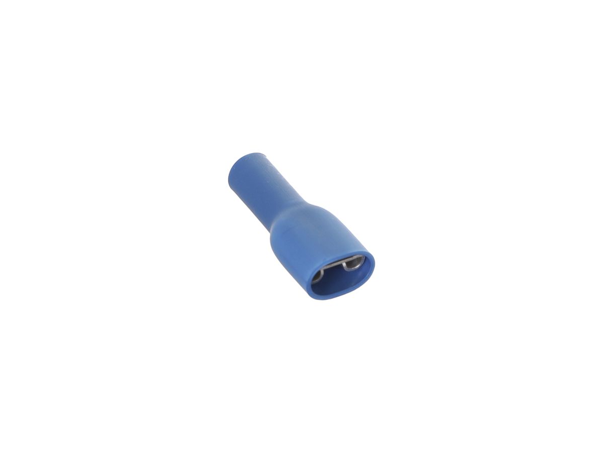 Flachsteckhülse Ferratec vollisoliert PC flach 6.3×0.8mm 2.5mm² blau 100 Stk.
