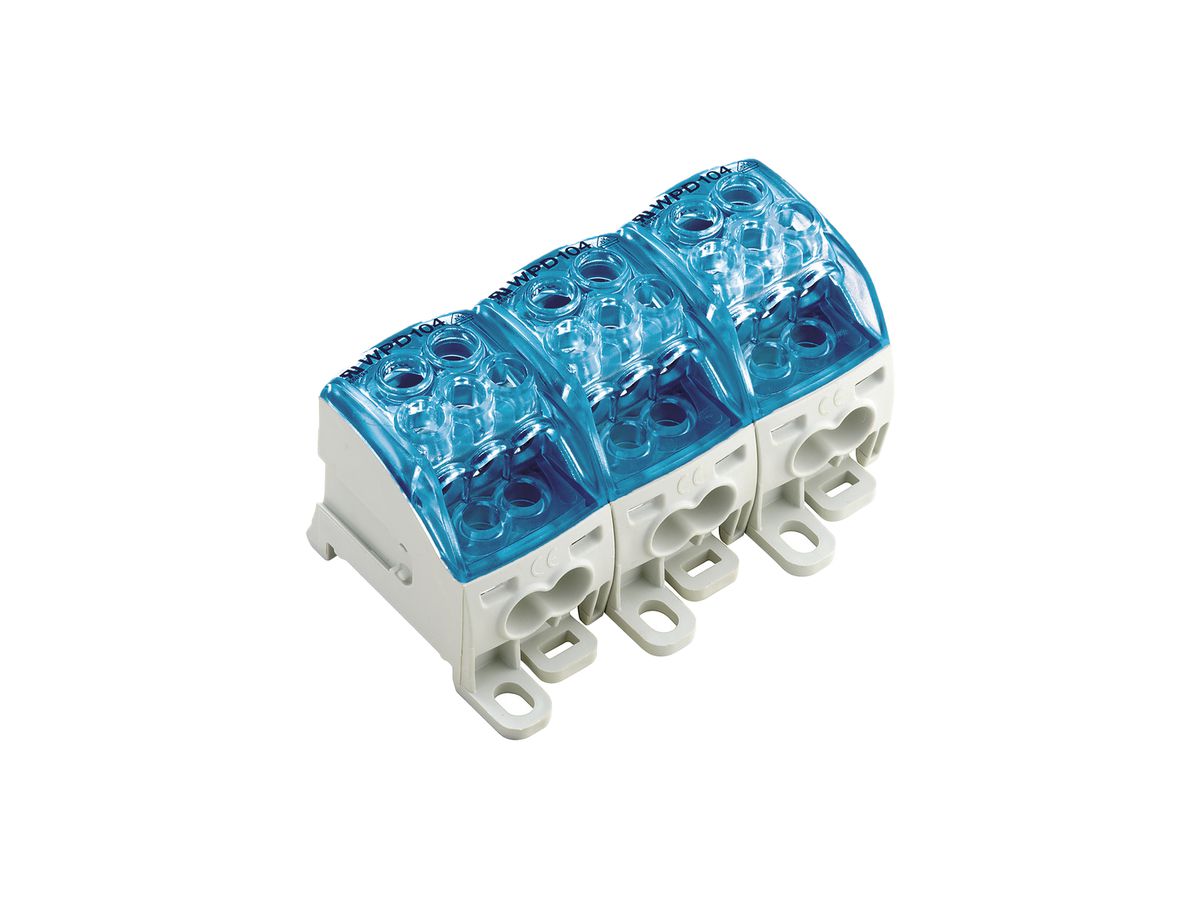 Verteilerblock Weidmüller 3×25/6×16+9×10 mm² blau