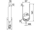 Schnellverleger BET 2056 U-Fuss Kunststoff 46…52mm 2×Kabel Stahl tfZn