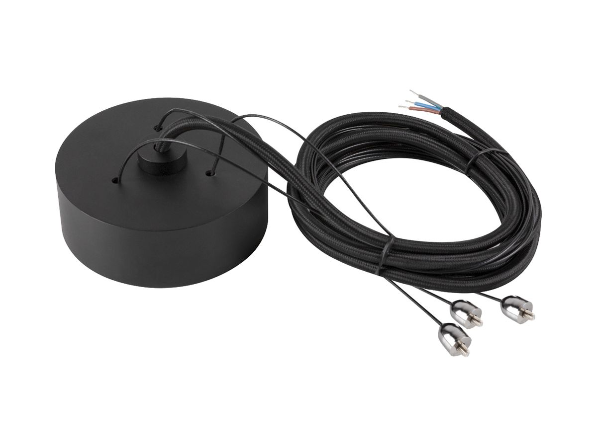 Seilabhängung-Set SLV DECONA Stahl 1500mm schwarz