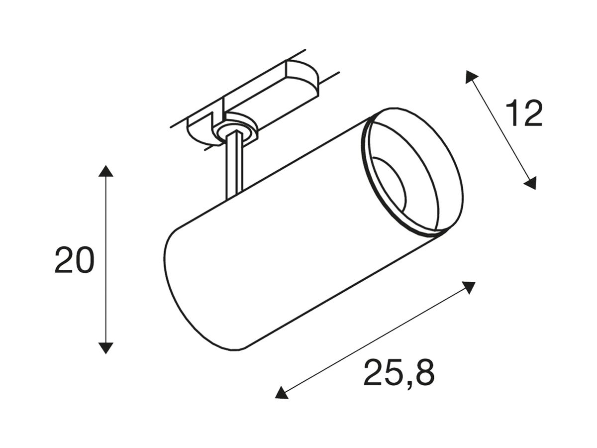 LED-Strahler SLV NUMINOS DALI XL 36W 3290lm 2700K 24° 3-Phasen schwarz