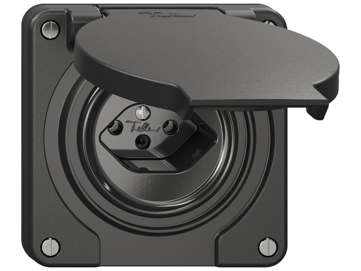 Steckdose NEVO SNAPFIX® 1×T13 10A 250V 87×87×32mm IP21 sz