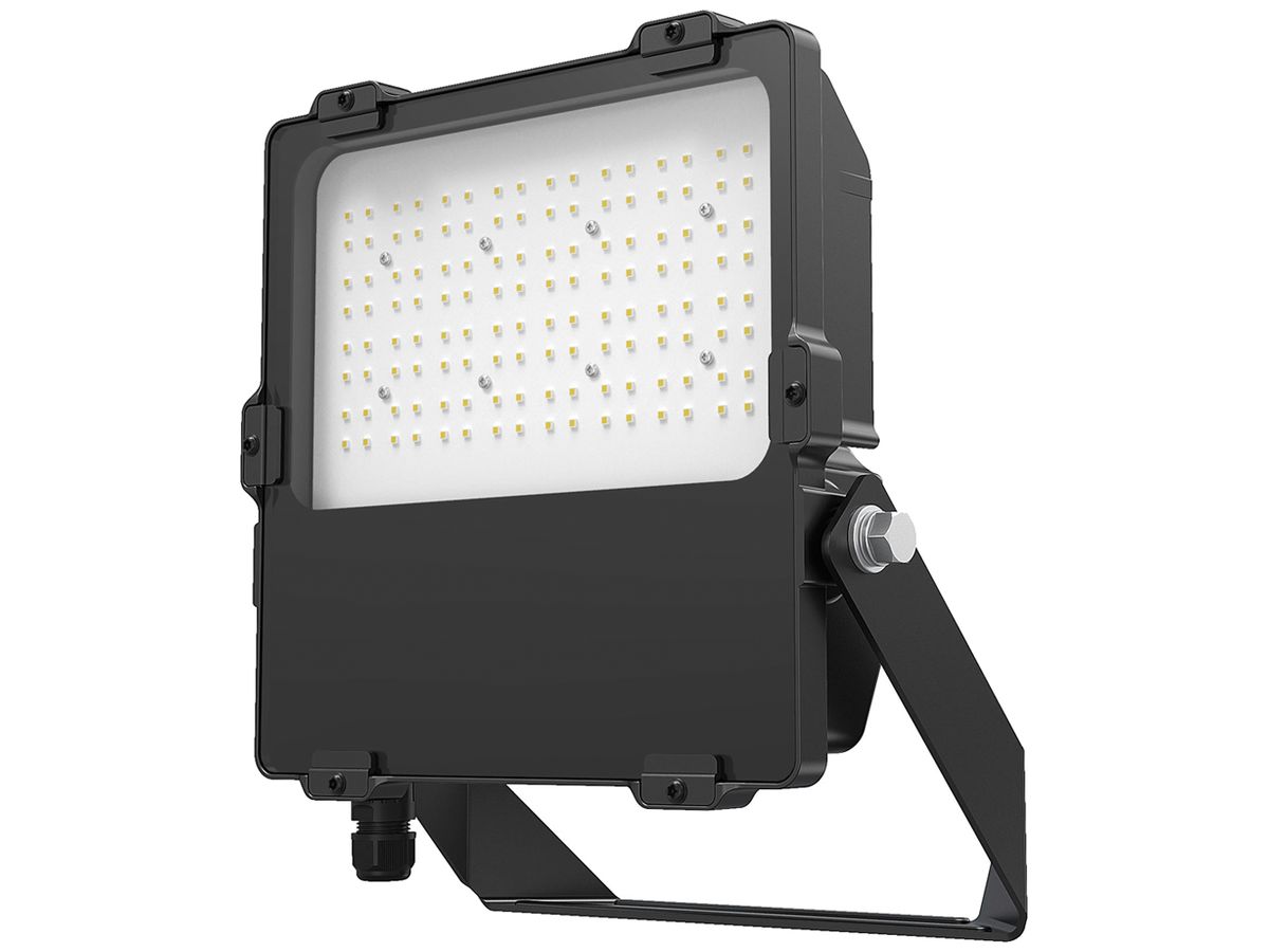 LED-Strahler DOTLUX LENSplus 100W 13650lm 830 IP66 60° 370×295mm schwarz