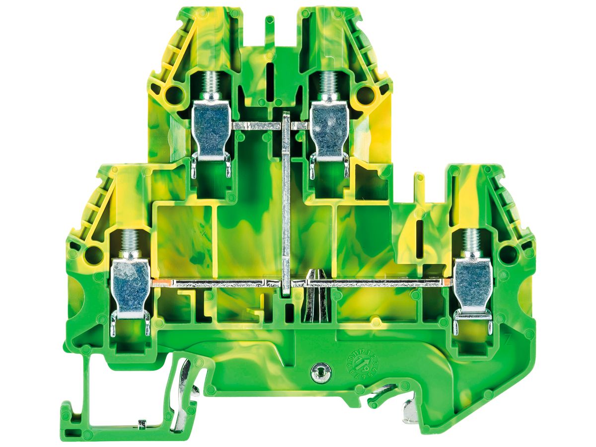 Schutzleiter-Reihenklemme Wieland WT 4 E PE 0.14…6mm² grün/gelb