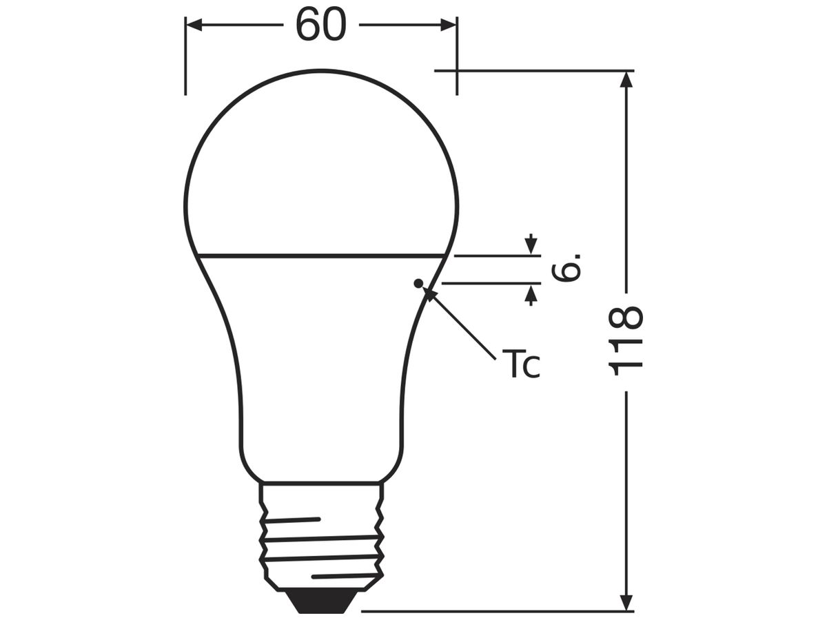 LED-Lampe LEDVANCE CLAS A E27 13W 1521lm 4000K Ø60×118mm Typ A mattiert
