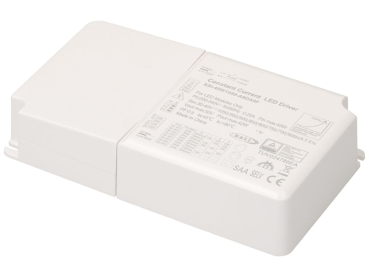 LED-Betriebsgerät MH maxLUCE 24…42W 30…40V 600…1050mA 0-10V 1-10V DALI2 DIM