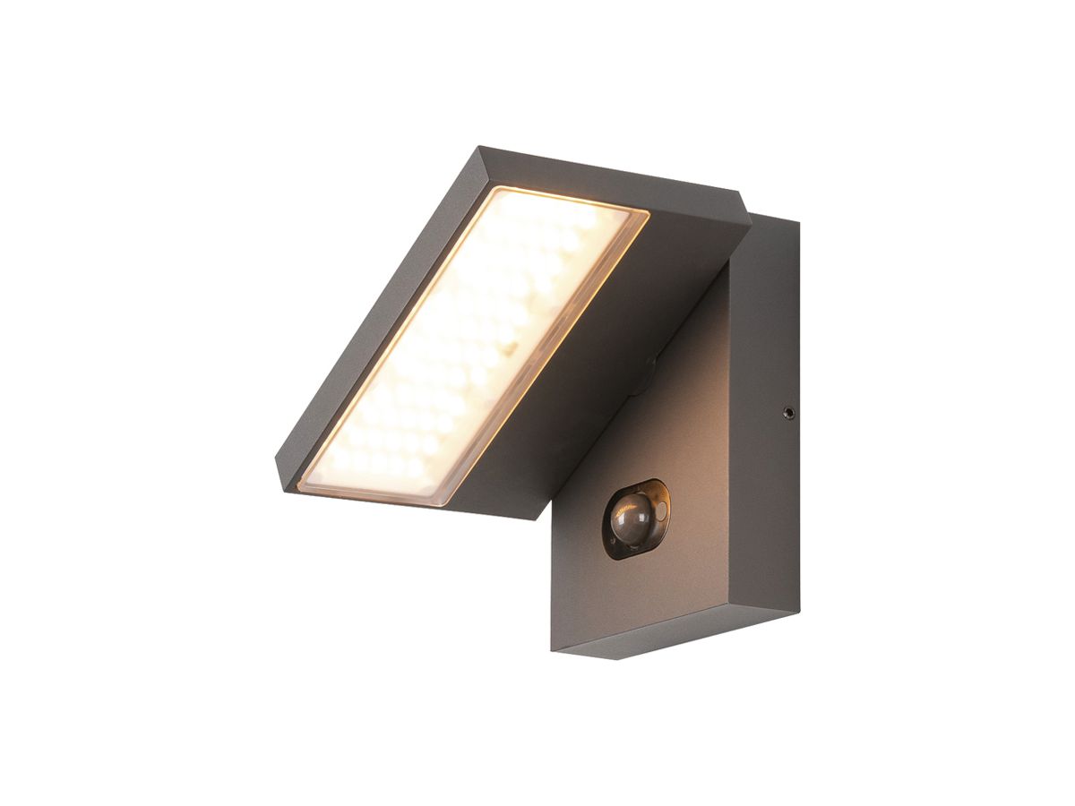 LED-Wandleuchte SLV ABRIDOR PIR SEN 6.8W 600lm 822/827 IP65 anthrazit