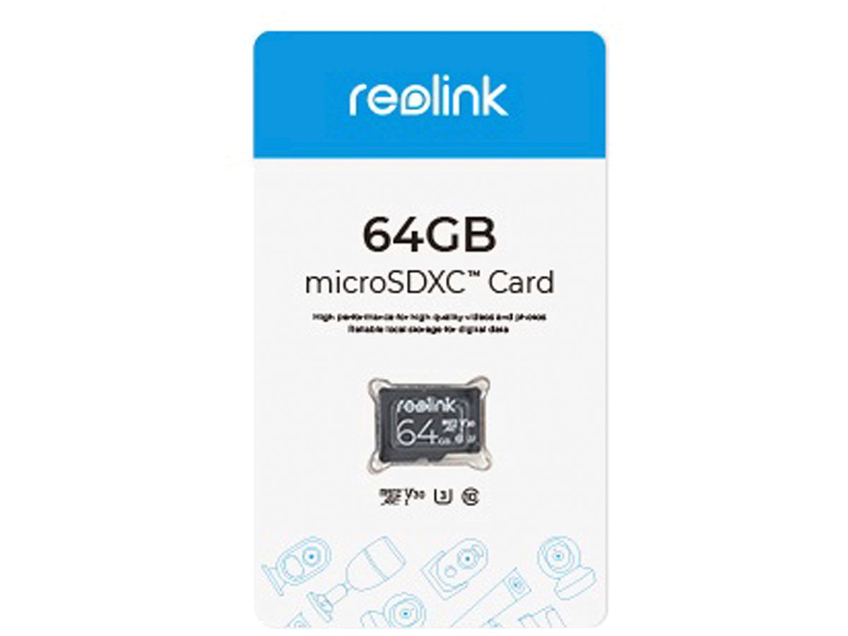 Speicherkarte Reolink 64GB microSD XC Class10 V30 A2 UHS-3