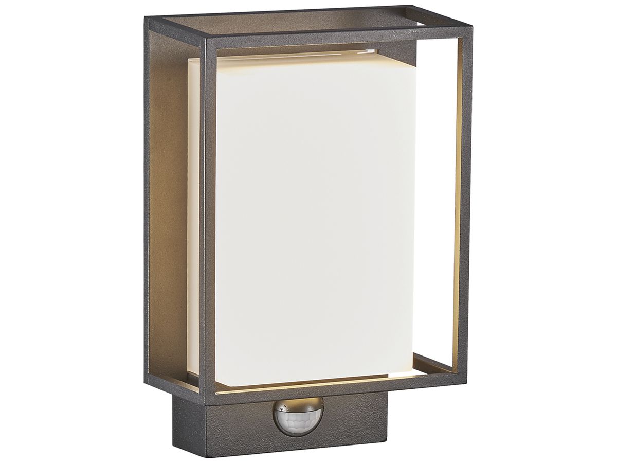 LED-Wandleuchte Nordlux Nestor SEN 8W 550lm 2700K IP44 221×147mm schwarz