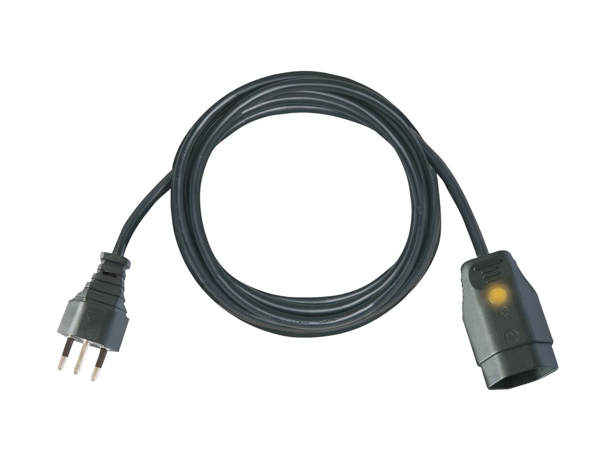 Verlängerungskabel Brennenstuhl PVC 10A 230V 3×1mm² T12/T13 m.Licht 5m sz