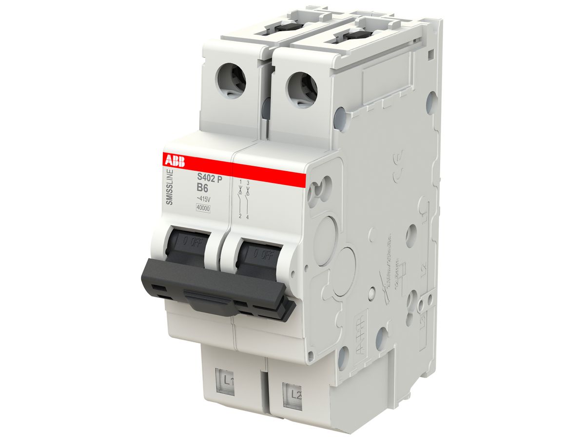 Leitungsschutzschalter SMISSLINE TP, 2L, B, 6A, 40kA