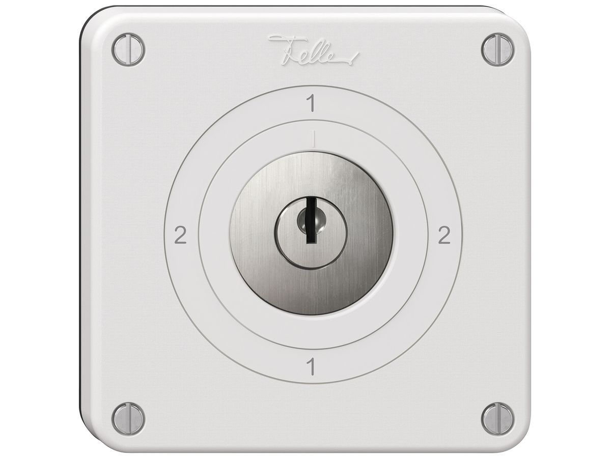 Schlüsselschalter NEVO SNAPFIX® Wechselschalter 16A 400V 2-1-2-1 ws