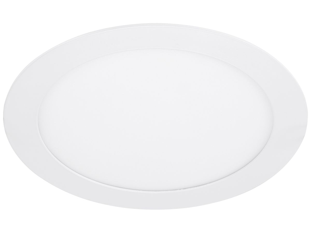 LED-Downlight Sylvania Flat 205 17W 1550lm 3000K IP44 120° DIM Ø226mm weiss