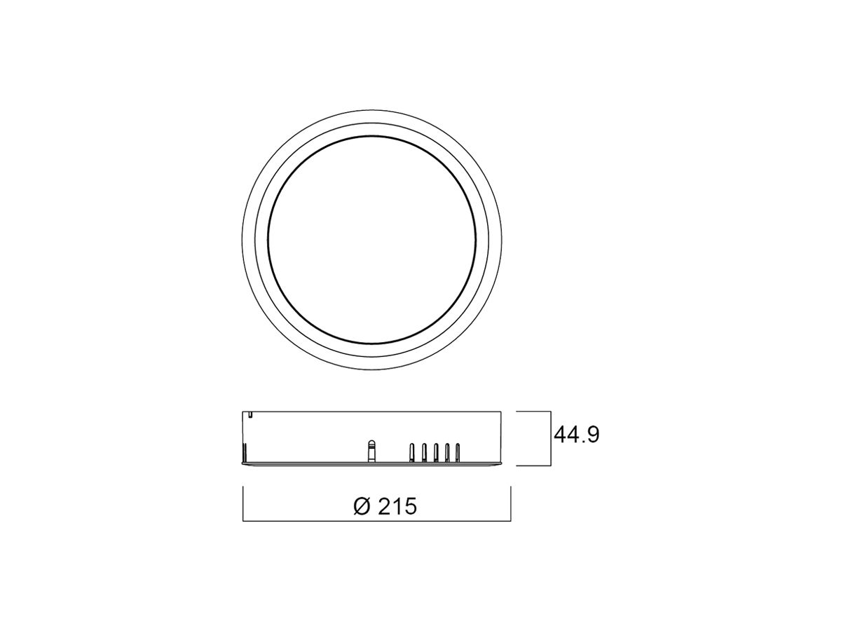 AP-LED-Downlight Sylvania START eco 24W 2400lm 4000K 110° Ø215mm weiss