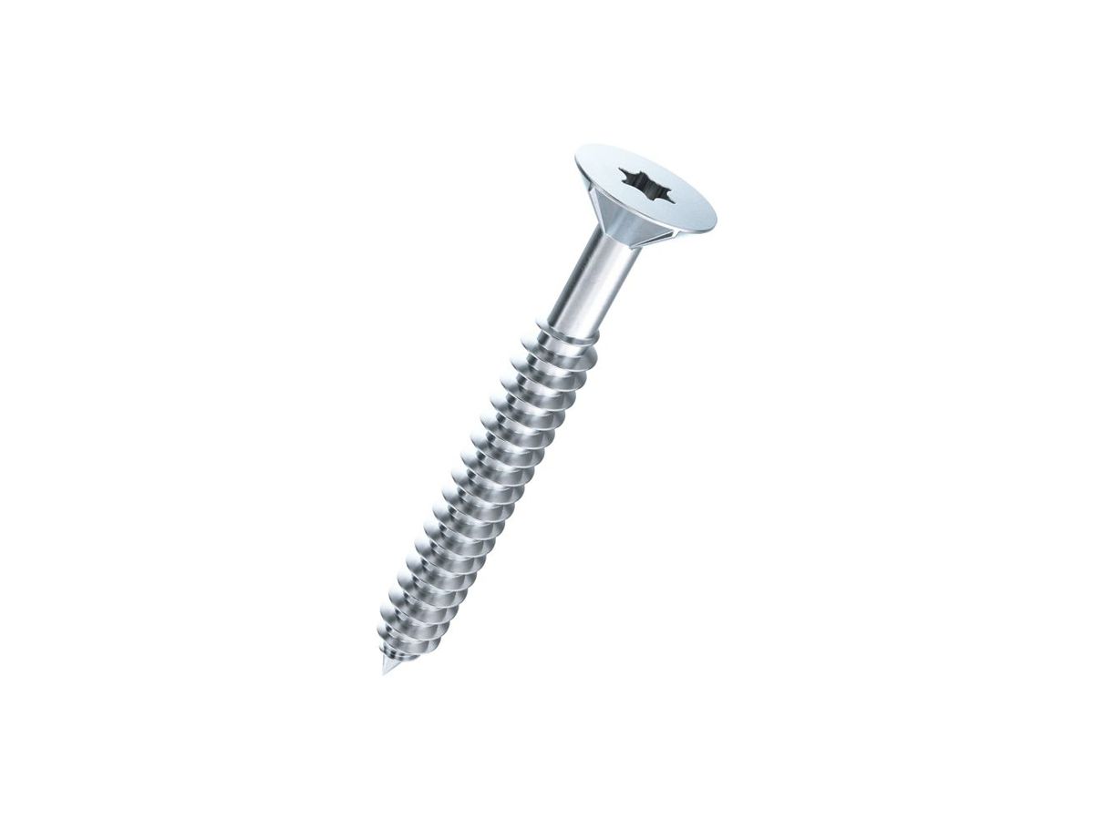 Spanplattenschraube FERRONORM Trompetenkopf TX25 Ø5×80mm Stahl verz.