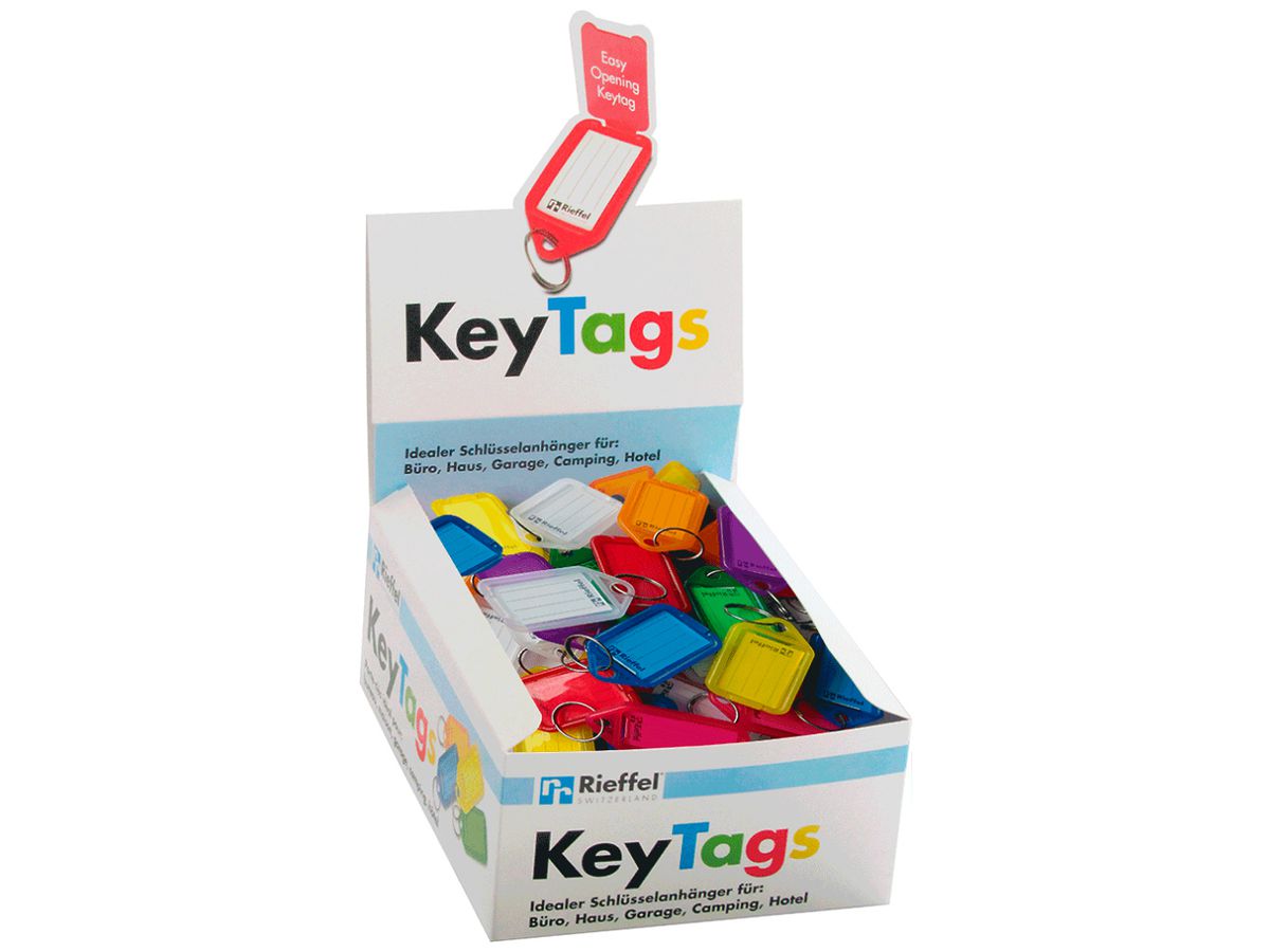 Bezeichnungsschild Rieffel KT 1000 22×38mm Kunststoff assortiert 100Stk