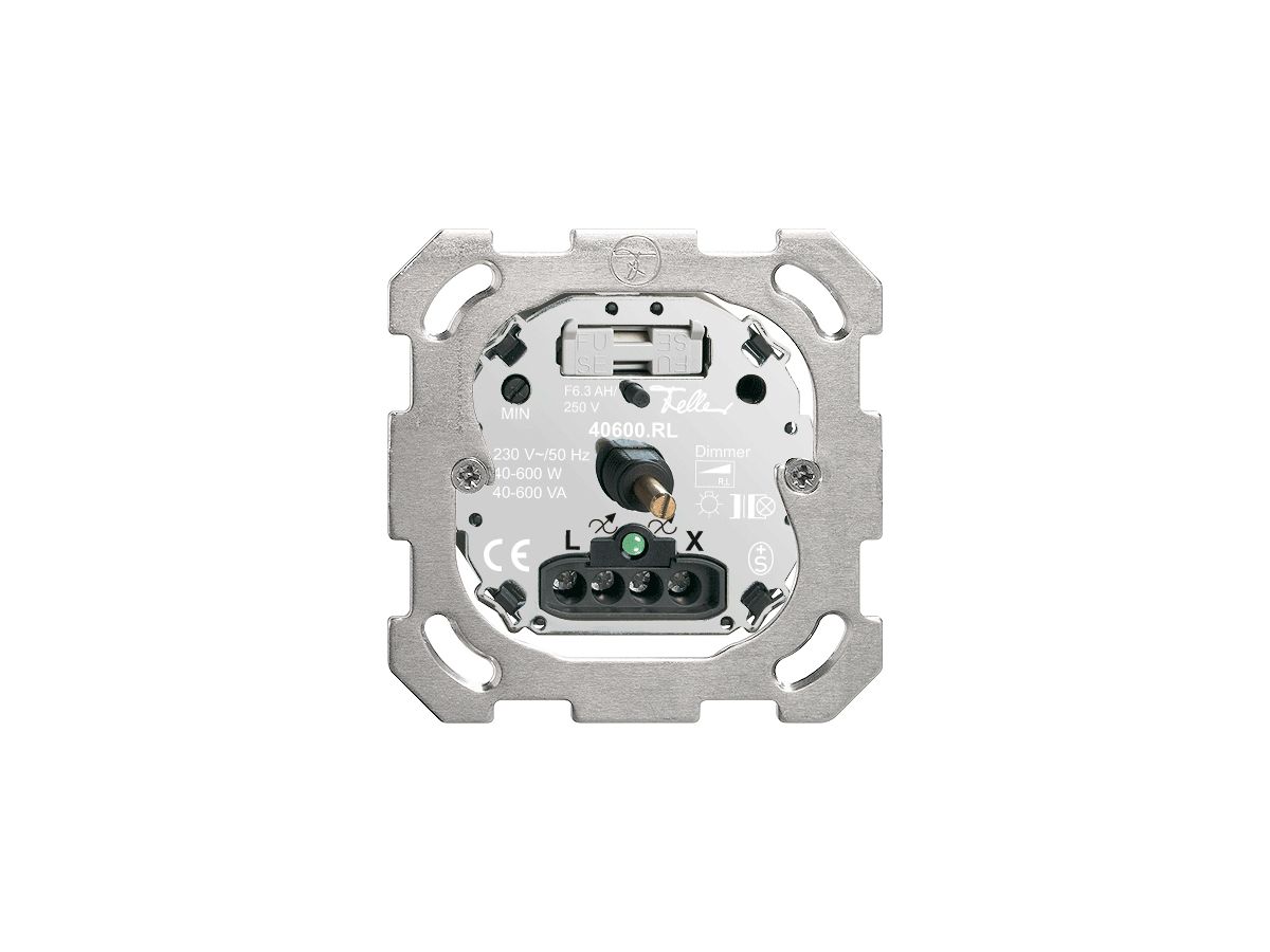 Einsatz Drehdimmer FH 40…600W beleuchtet Phasenanschnitt