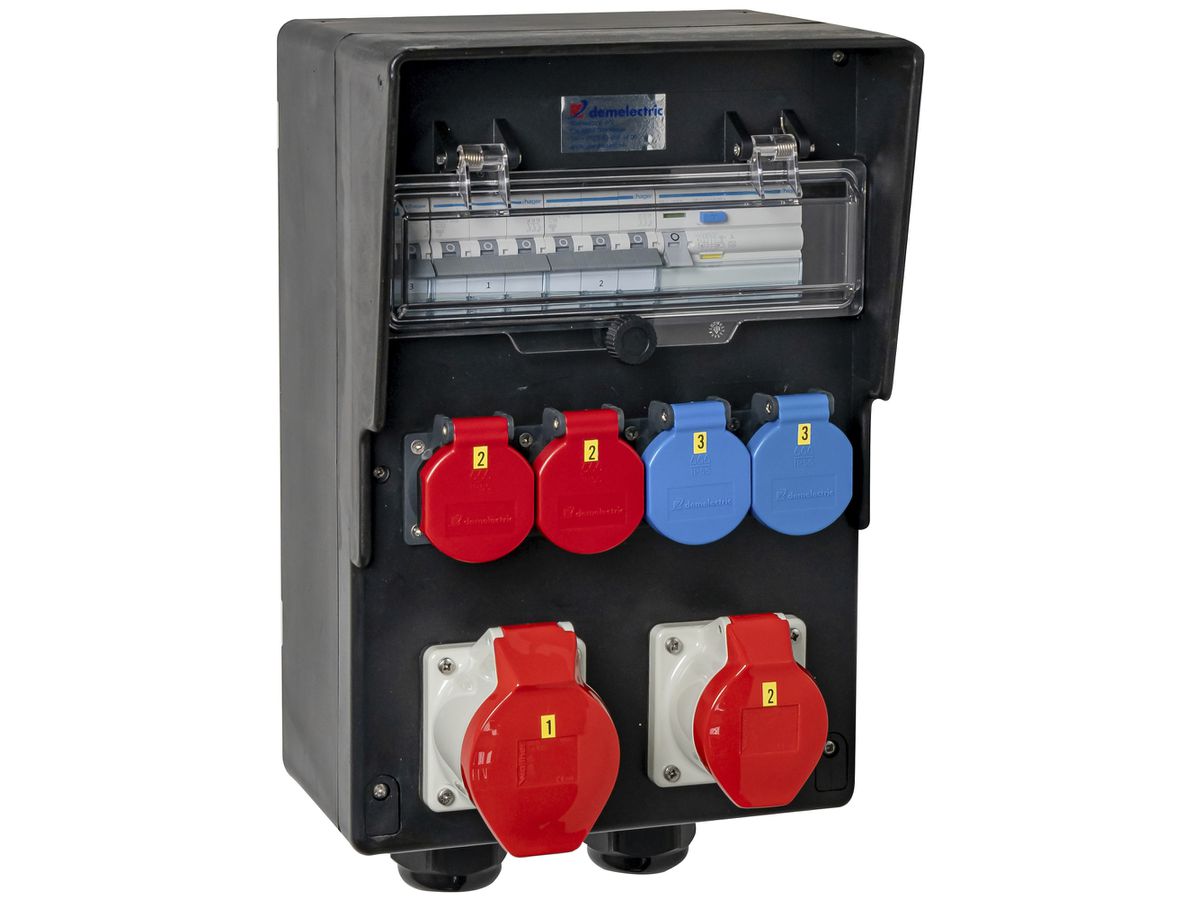 Stromverteiler DEM DB20717 63A 2×T23 2×T25 1×16A 1×32A