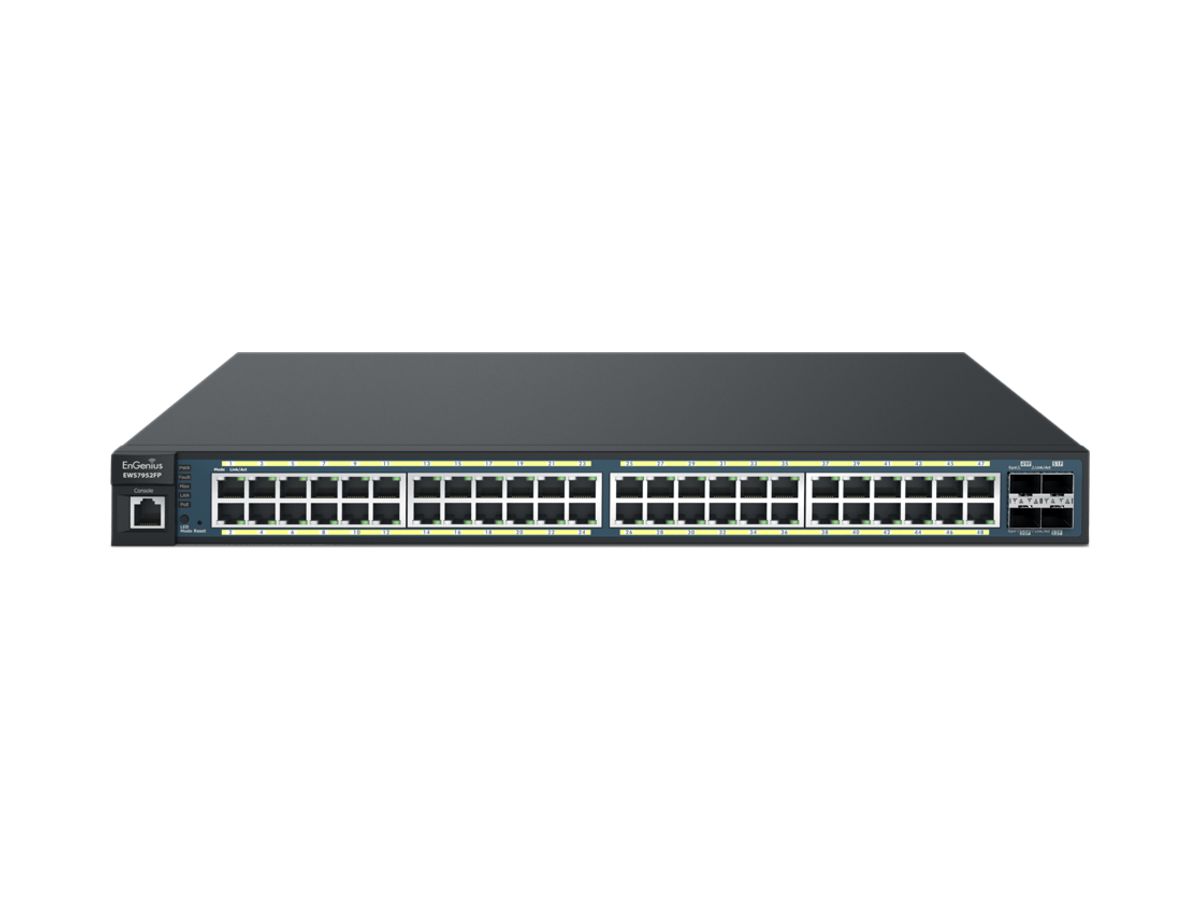 Controller Switch EnGenius EWS7952FP, 50AP PoE+, 48×1000T+4×SFP, 740W