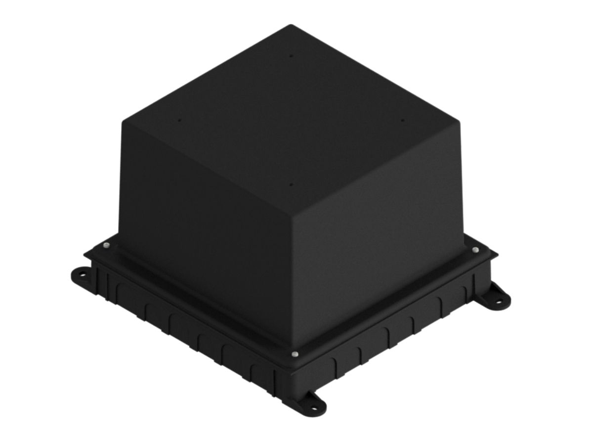 Einbaubox-Kunstoff sw zu UBD210 - Höhe:185mm, oben 220x220mm