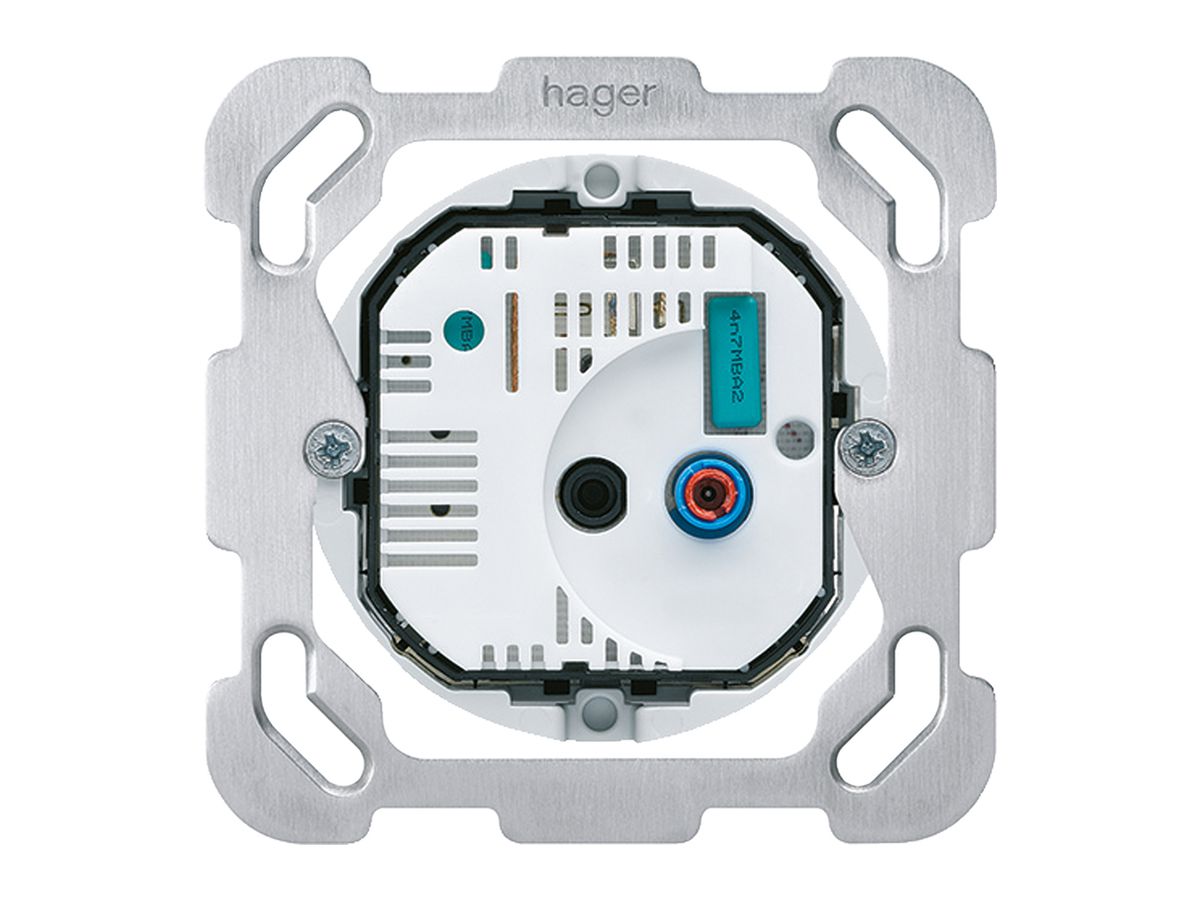 Einsatz zu UP-Raumthermostat Hager 24V mit Befestigungsplatte