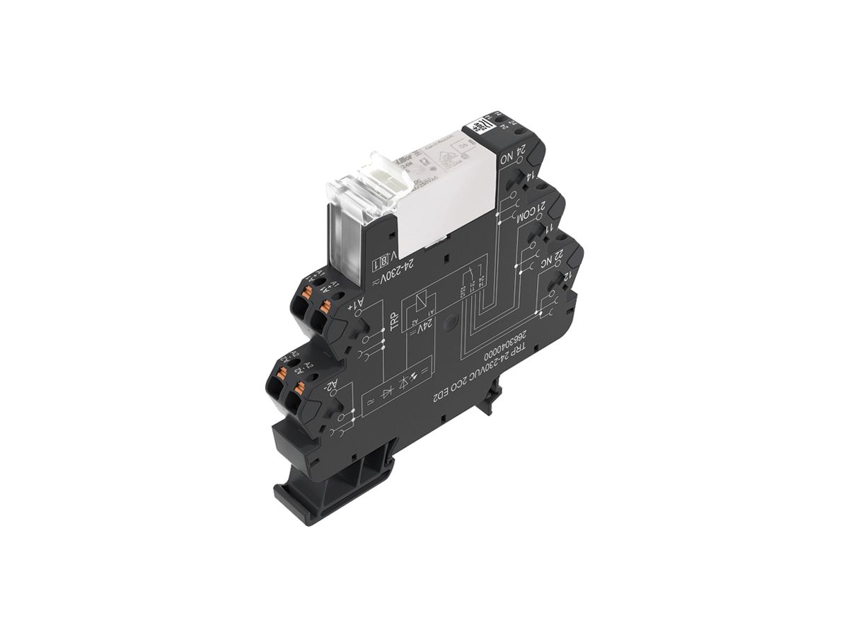 Relais WM TRP 1CO AgNi 21.6…26.4VUC 16A/250VAC push-in