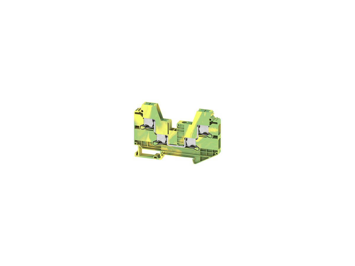 Schutzleiter-Reihenklemme WM SL4C 0.5…10mm² Snap-in TH35 gn/gb