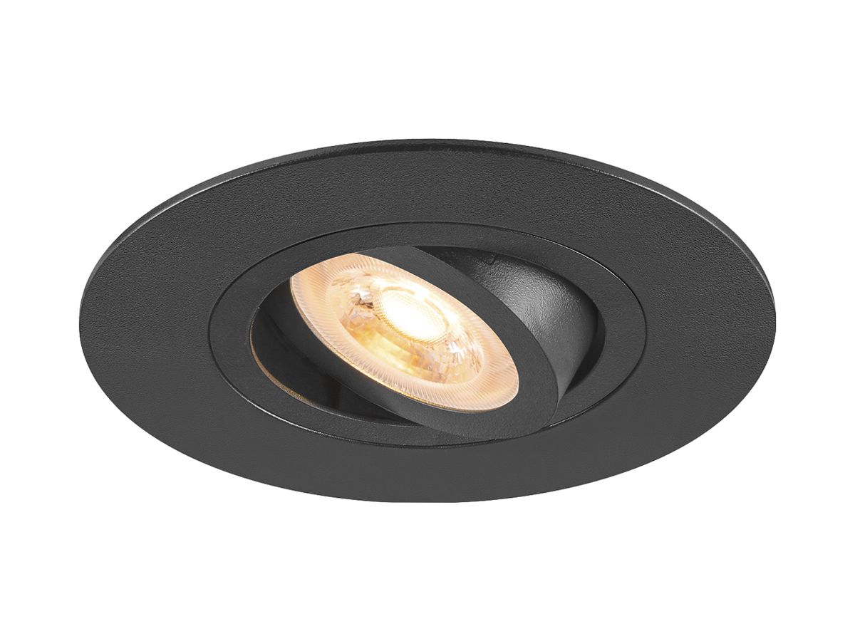 LED-Downlight SLV NEW TRIA 75 XL GU10 1×10W Ø110mm schwarz