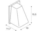 Wandleuchte SLV WALLYX, GU10 50W IP44 anthrazit