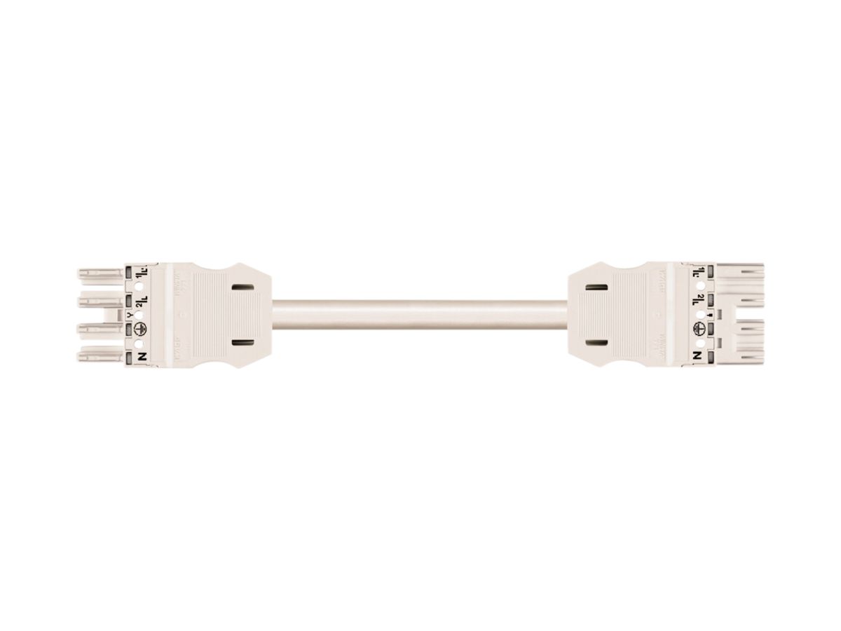 Verbindungsleitung 4×1.5mm² Buchse/Stecker 8m weiss