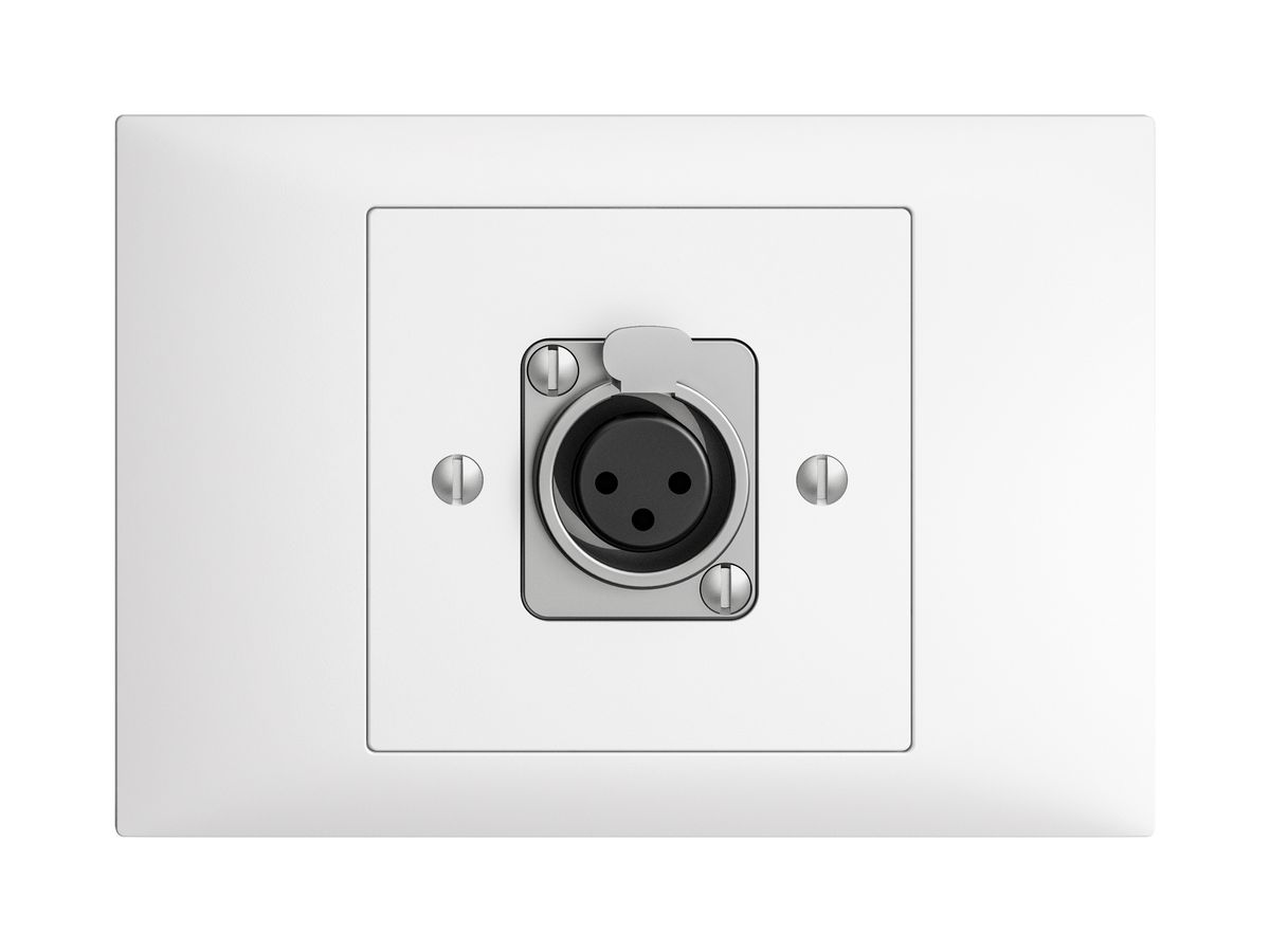 EB-Montageset EDIZIOdue BKE für XLR weiss
