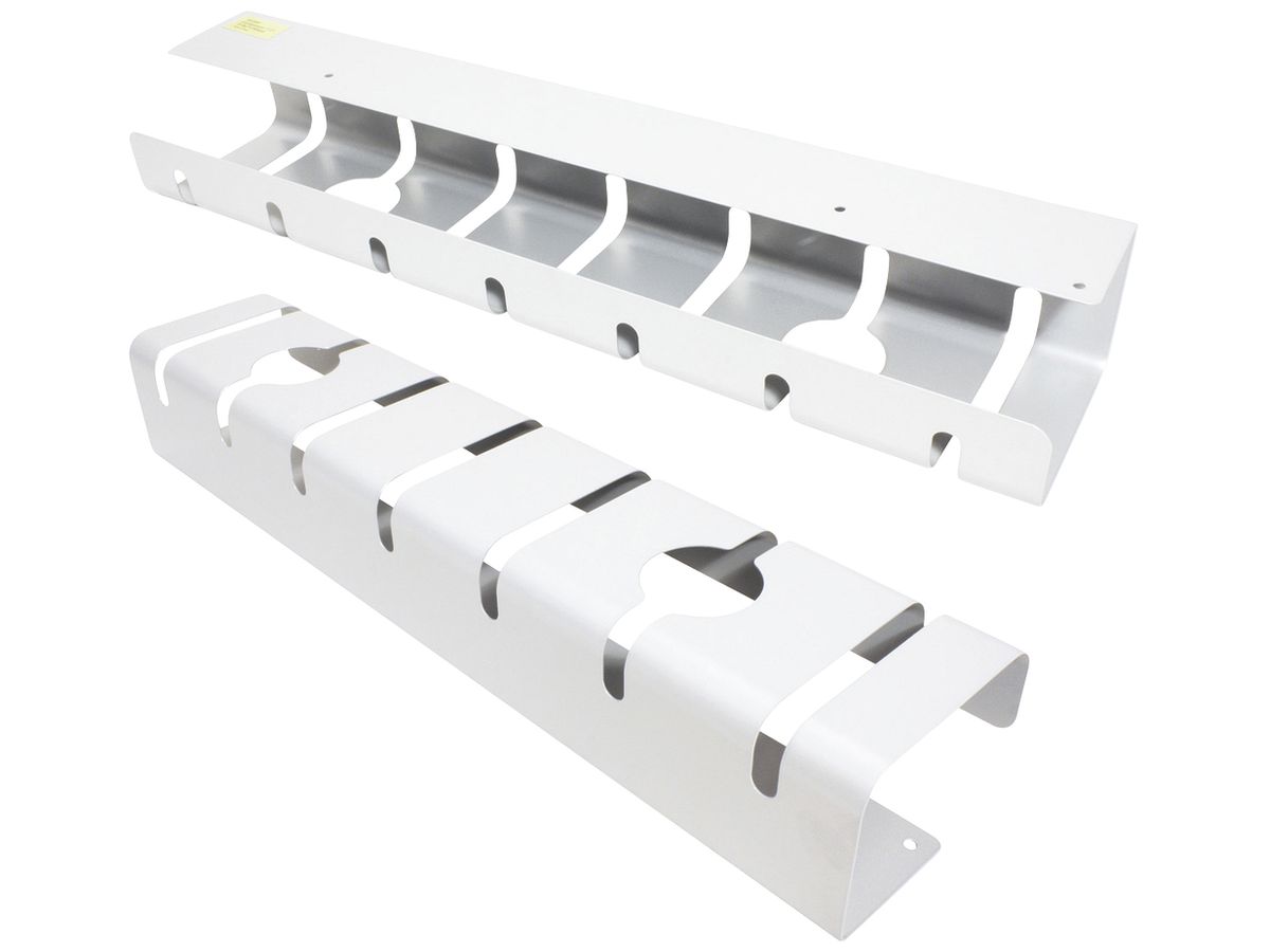 Untertisch-Kabelführungskanal ROLINE 530×110×80mm Stahlblech weiss 2 Stück