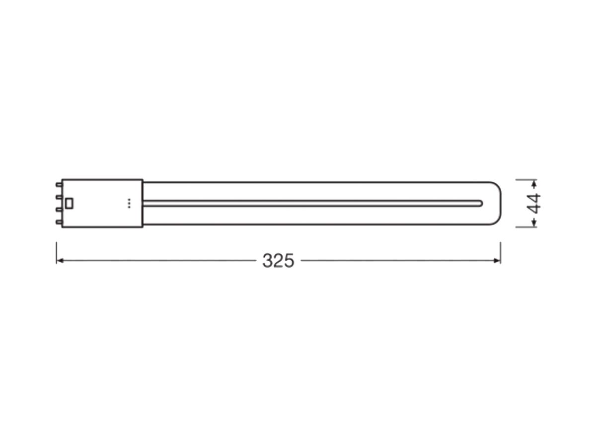 LED-Lampe LEDVANCE DULUX L24 2G11 12W 1500lm 6500K mattiert 140° 324.5mm