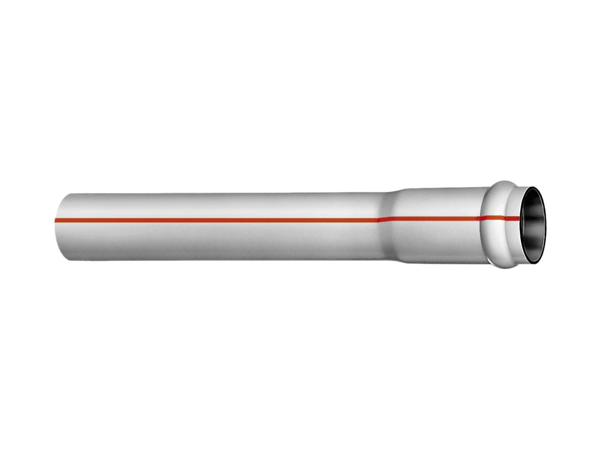 Kabelschutzrohr Ø120mm L=10m hellgrau mit Muffe+Dichtung KRSEM-H