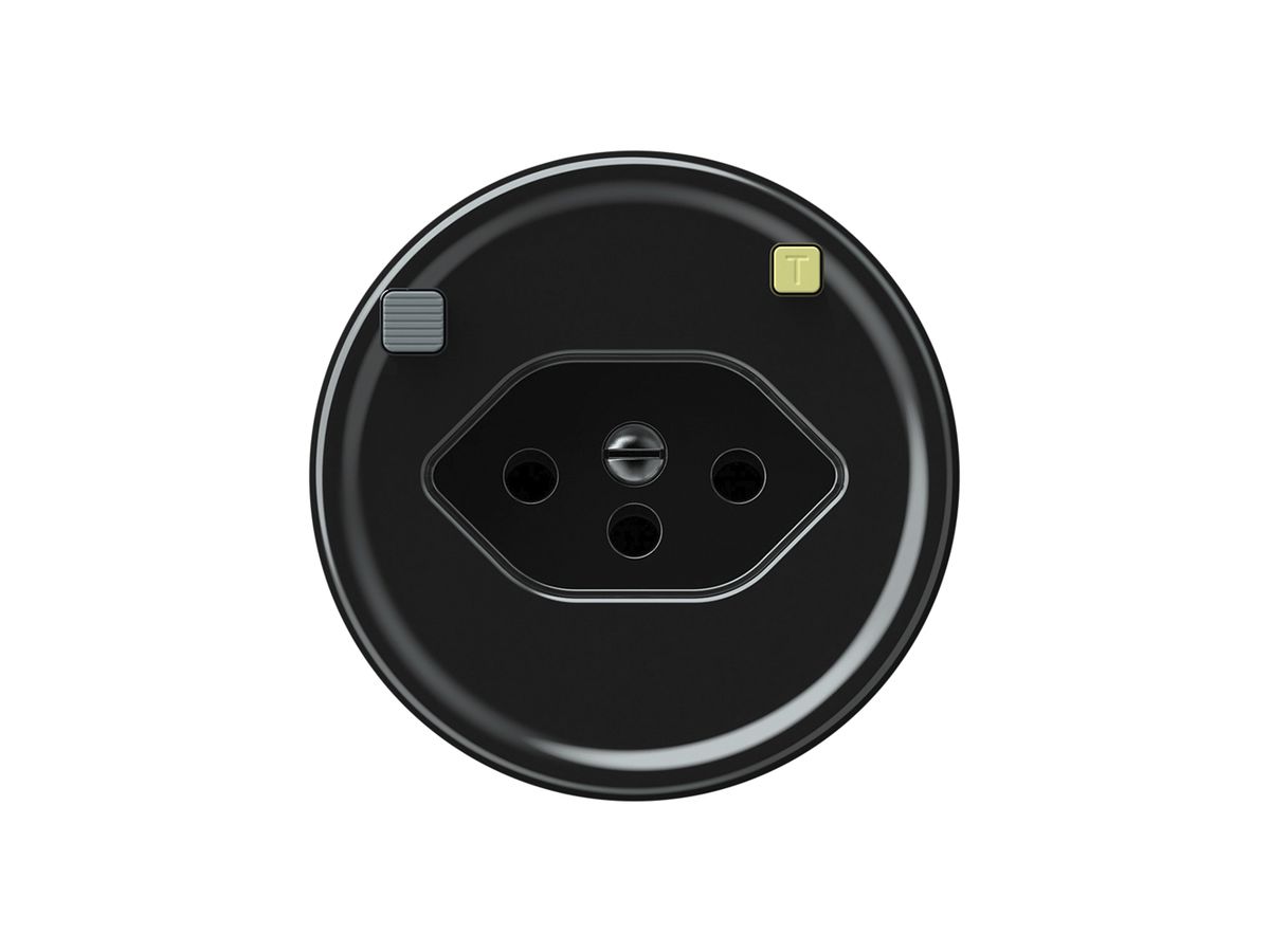 Steckdose FI origin 1×Typ 13 30mA 10A 230V 60×60mm schwarz