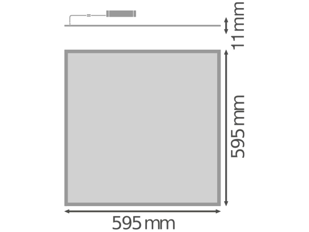 LED-Panelleuchte LEDVANCE BIOLUX 600 40W 4600lm 2700…6500K DALI weiss