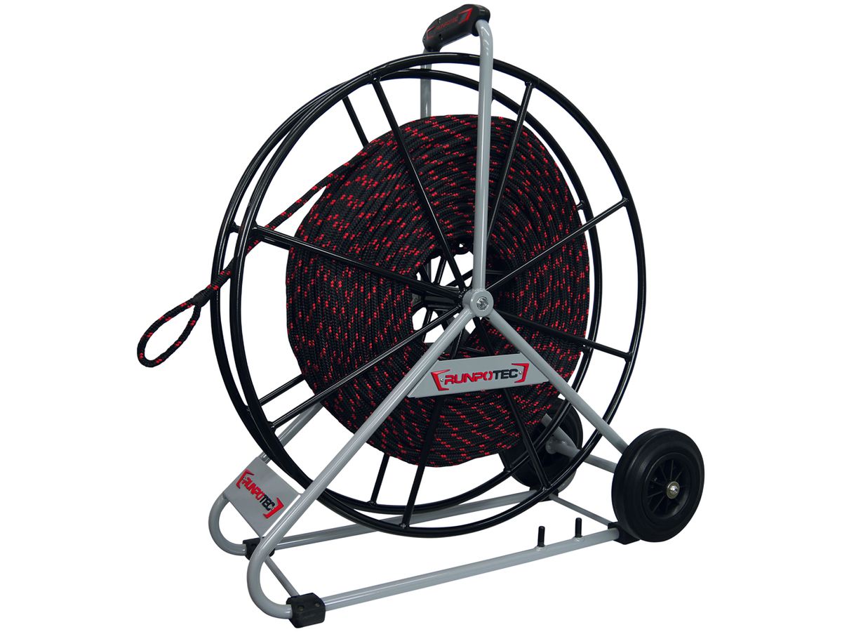 Zugseil RUNPOTEC aus Polyester Ø12mm 200m inkl Haspel
