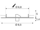 EB-Deckenrosette SLV FITU Leuchtenanschlussadapter Ø85×33mm weiss