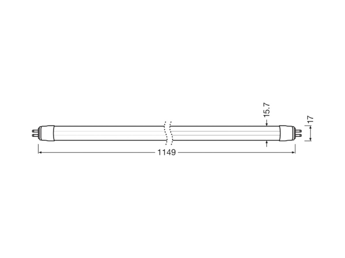 LED-Röhre LEDVANCE EXTERNAL G5 41V 16W 2400lm 840 1163mm mattiert