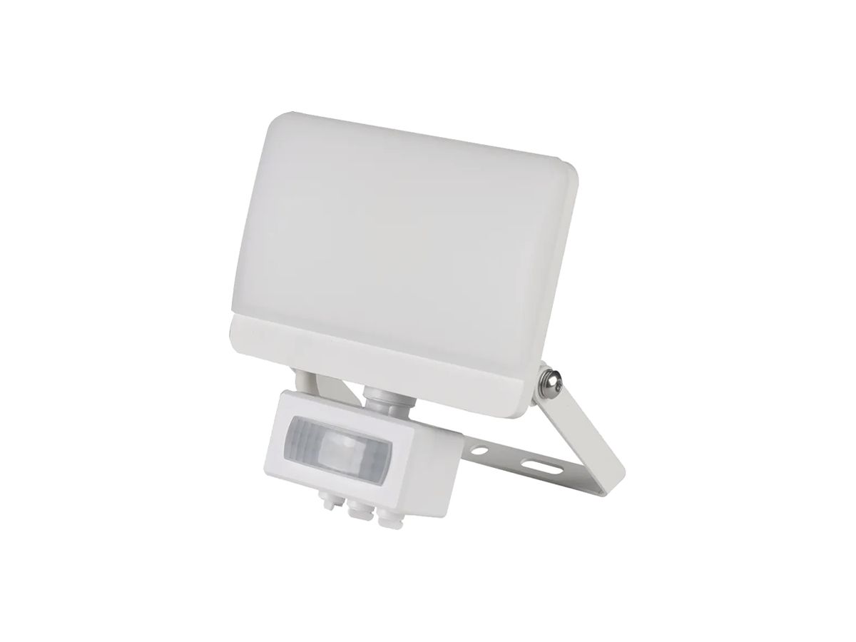 LED-Strahler WORKLIGHT PIR 15W 4000K IP54 VWB 145×120mm 140° weiss