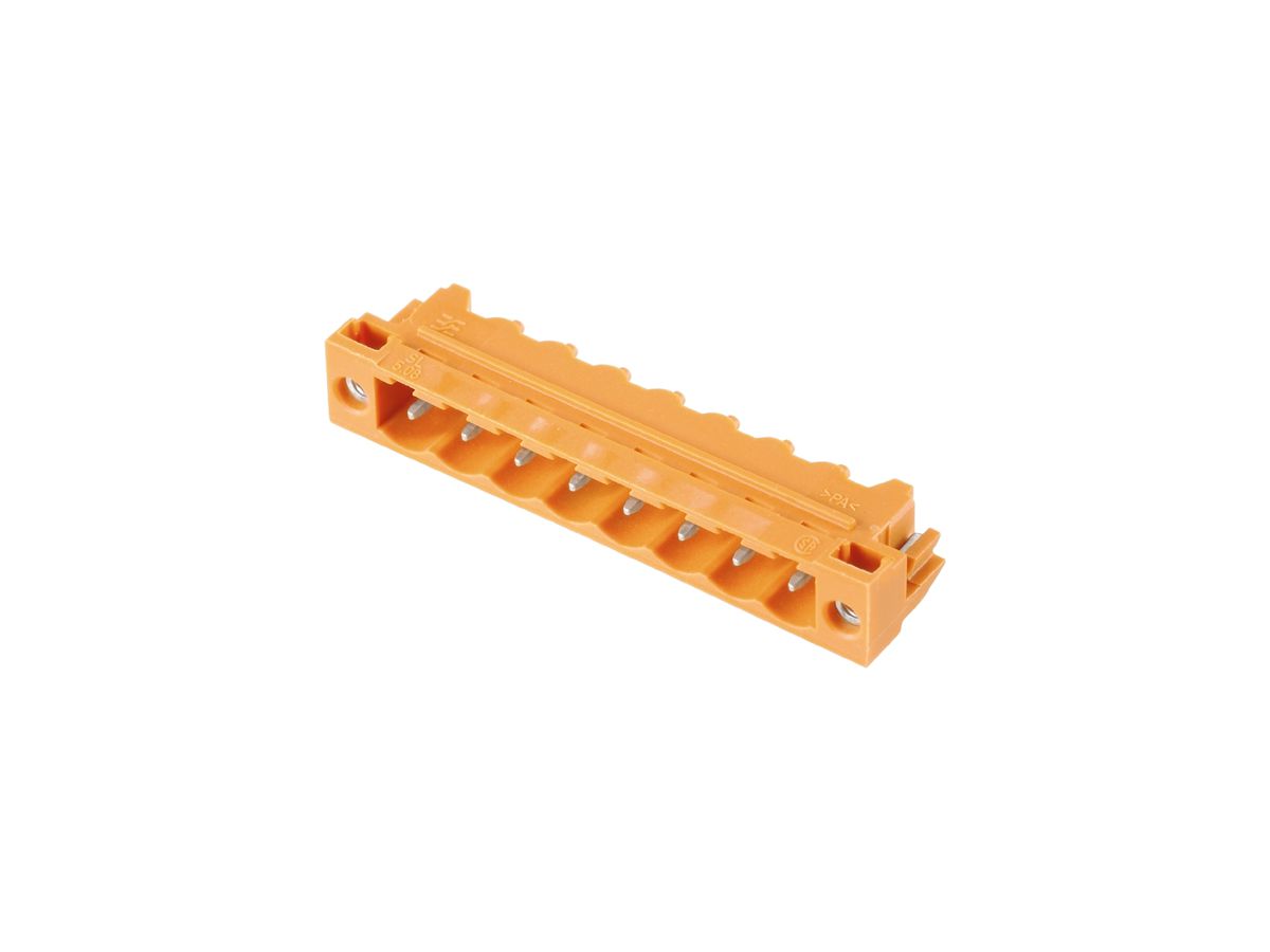 Stiftleiste Weidmüller SL Lötflansch, THT 5.08mm 3L 90° 3.2mm orange