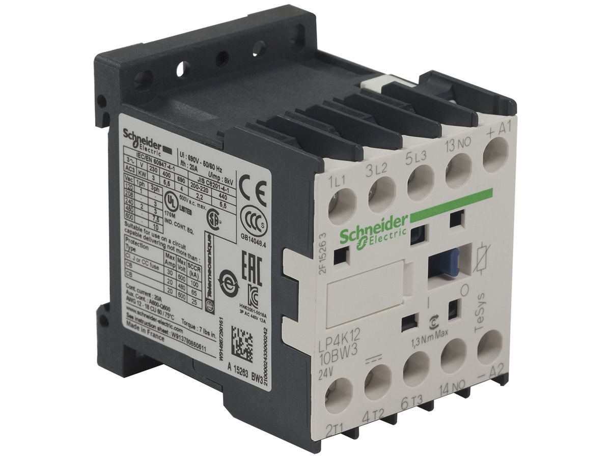 Schütz Schneider Electric LP4-K1210BW3 3L/24DC 1S