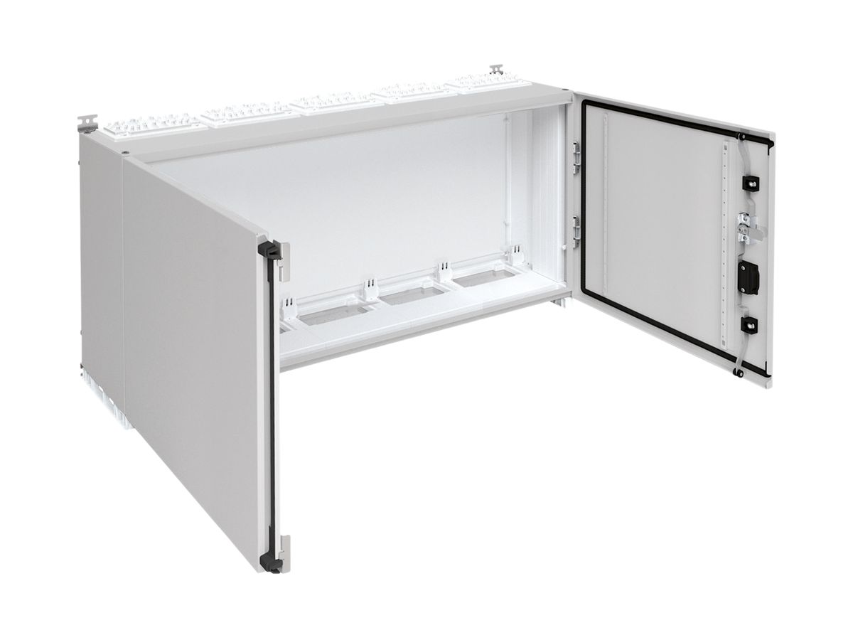 Wandschrank Hager univers mit Volltür SK II IP55 500×1300×275mm RAL 7035