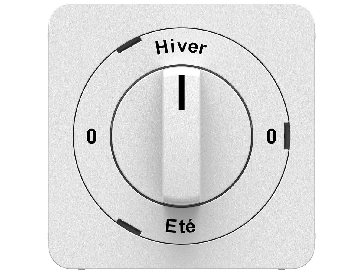Frontplatte MH priamos 0-Hiver-0-Eté für Dreh-/Schlüsselschalter weiss