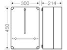 Zählergehäuse Hensel Mi, 300×450×214mm, Zählereinbautiefe 190mm