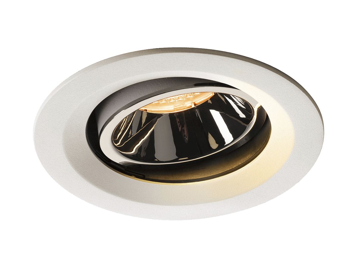 LED-Downlight SLV NUMINOS MOVE M 17.5W 1550lm 2700K 55° DIM Ø135×81mm ws/Cr