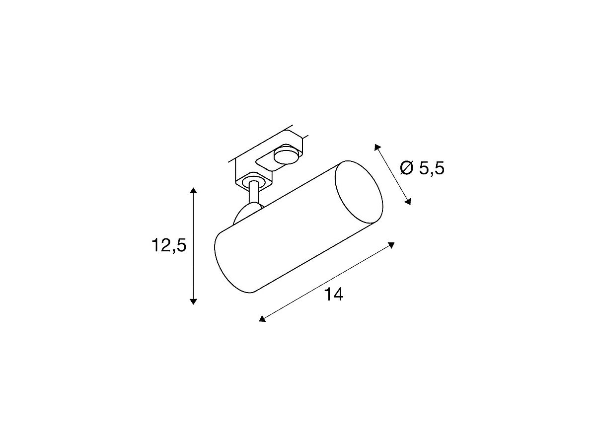 LED-Strahler SLV HELIA 50, 11W 3000K mit 3-Phasen-Adapter IP20 weiss